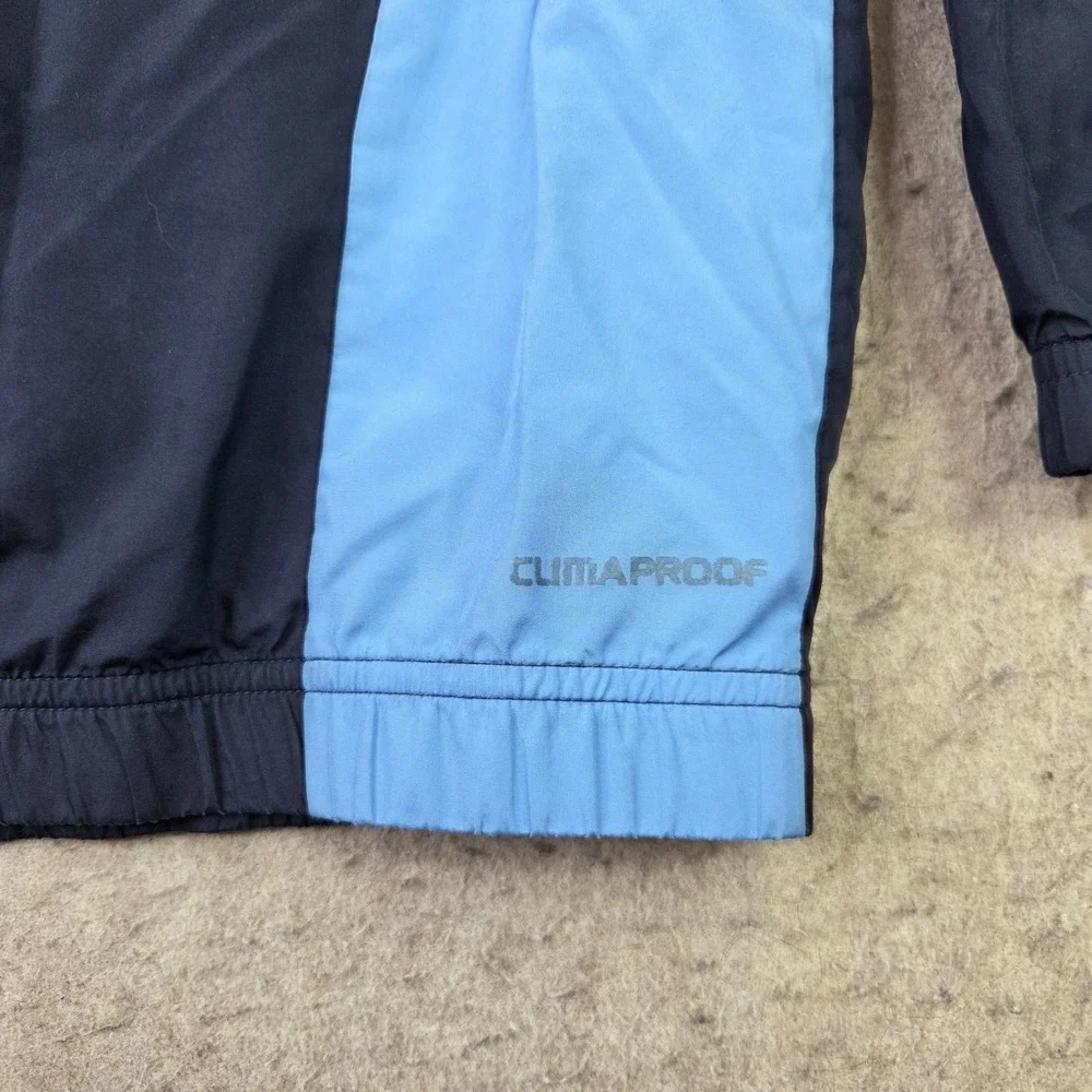 Adidas Windbreaker Track Jacket Mens‎ M Blue Striped Ful Zip Performance